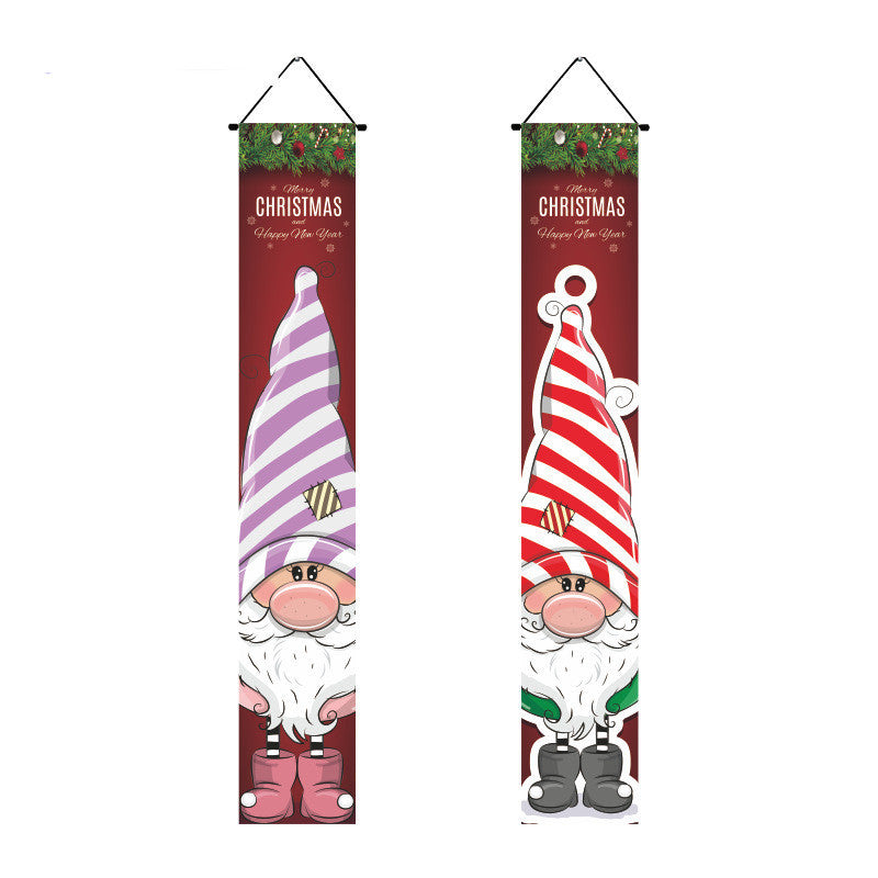 Christmas Couplet Curtain Flag