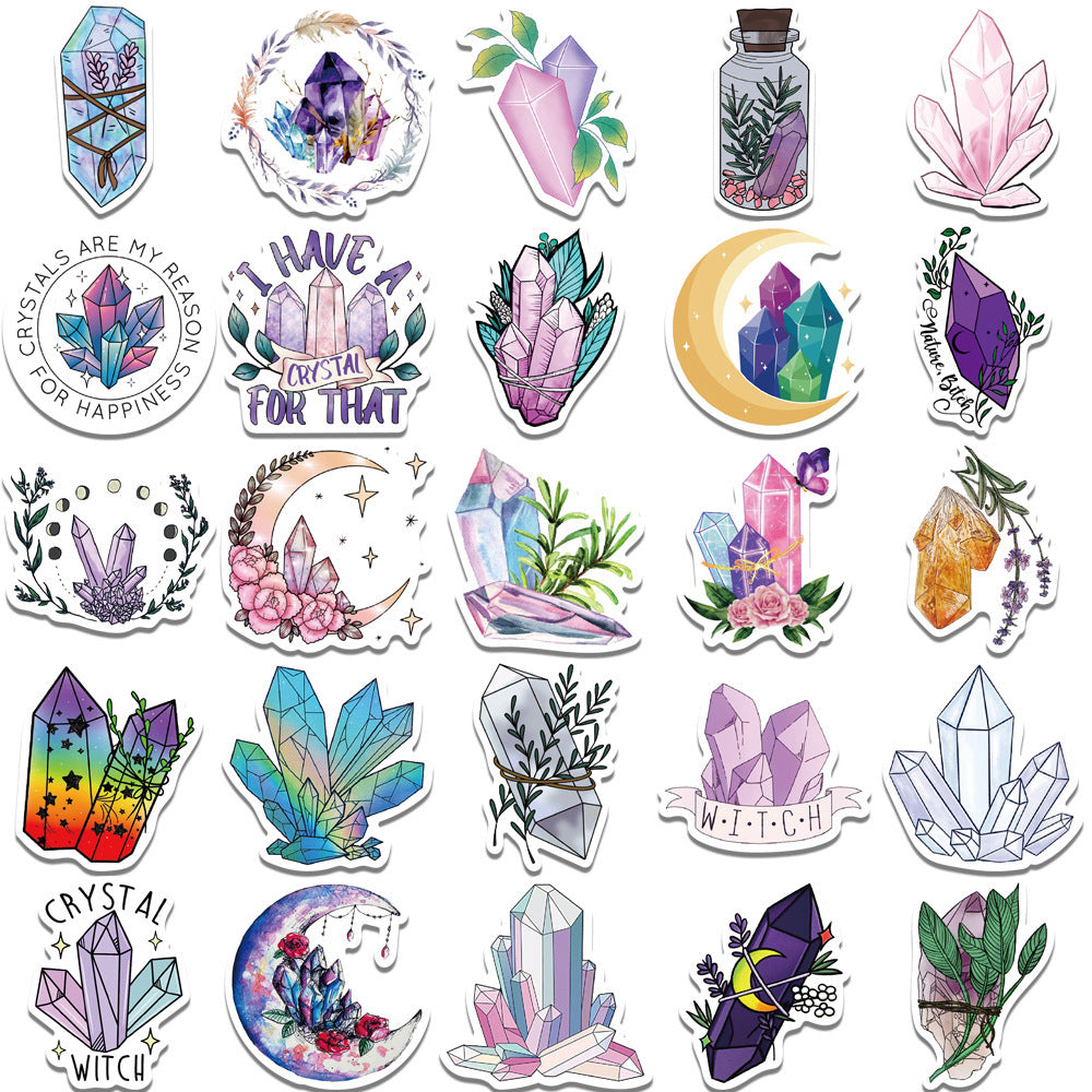 50 Dreamy Crystal Graffiti Stickers