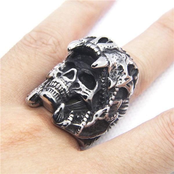 Mayan Skull Men's Ring