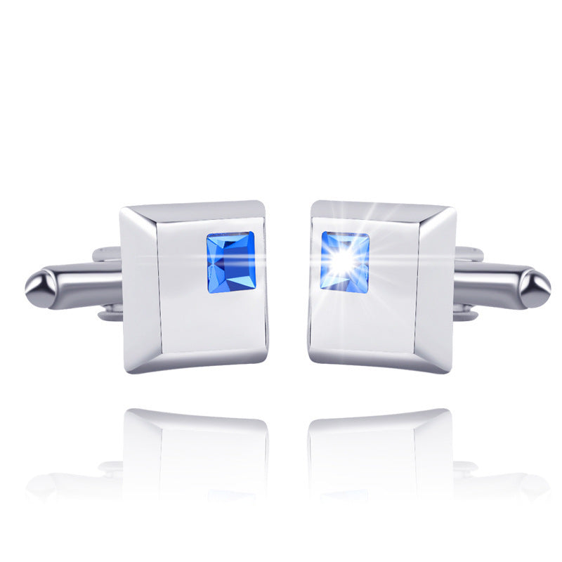 Fashionable Men's French Diamond Cufflinks