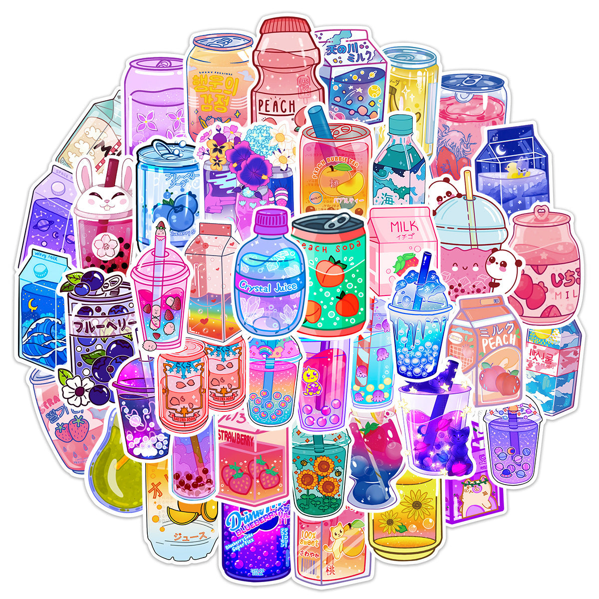 Cute Cartoon Instagram Style Drink Graffiti Stickers