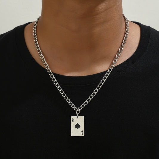 Stainless Steel Poker Necklace