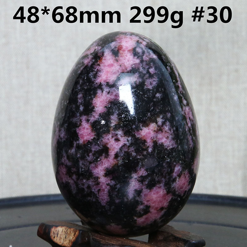 Natural Crystal Plum Tourmaline Stone Egg