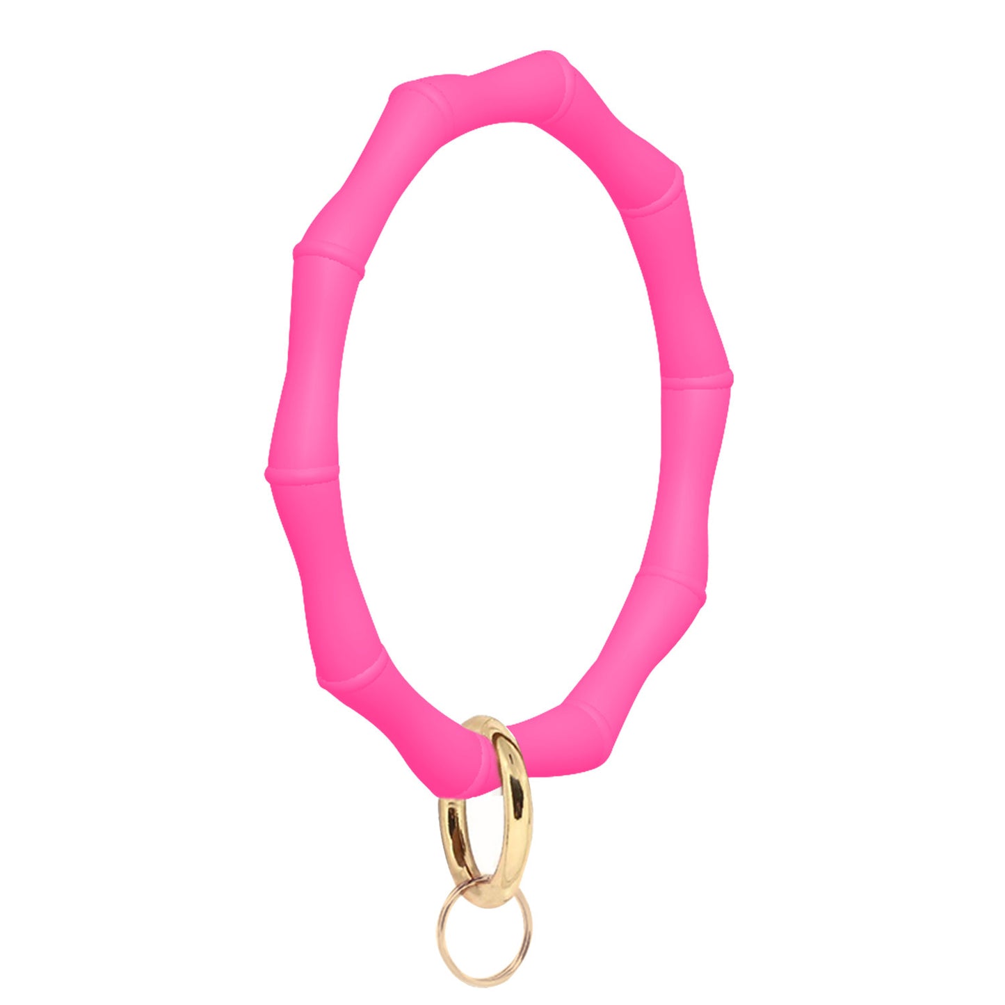 Silicone Bamboo Bracelet Keychain