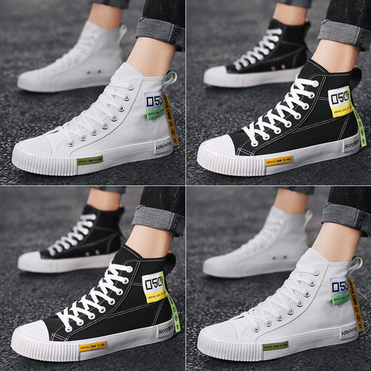 College Style High Top Canvas Shoes