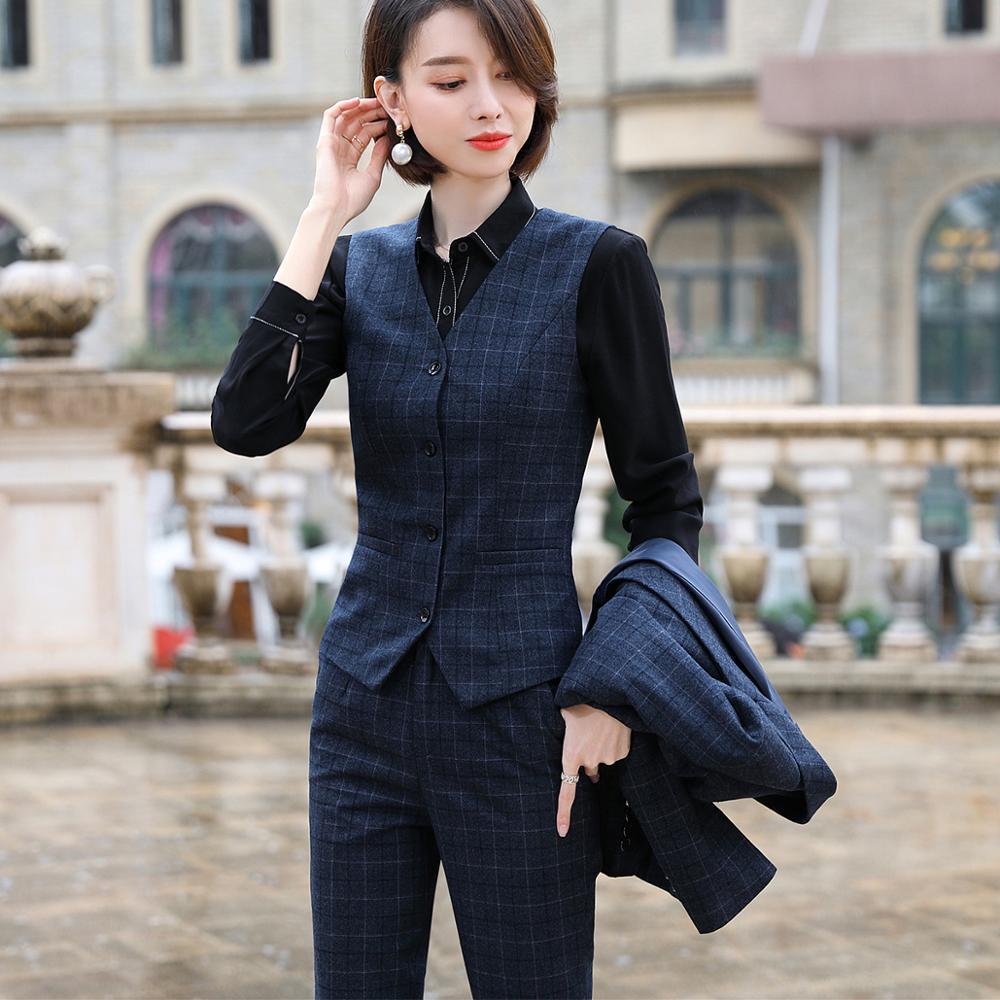 Women's Plaid Business Suit