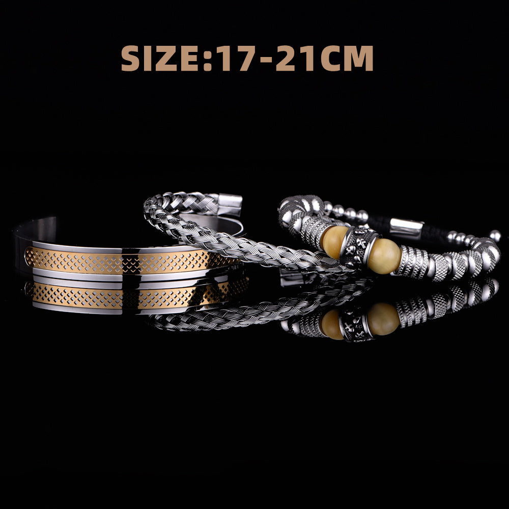 Stainless Steel Bracelet Set