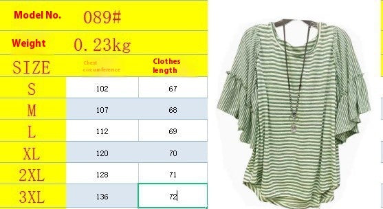 Summer Round Neck Striped Top