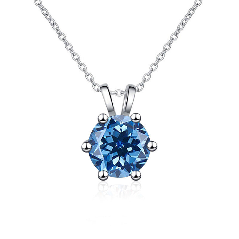 S925 Silver Pendant Diamond Necklace