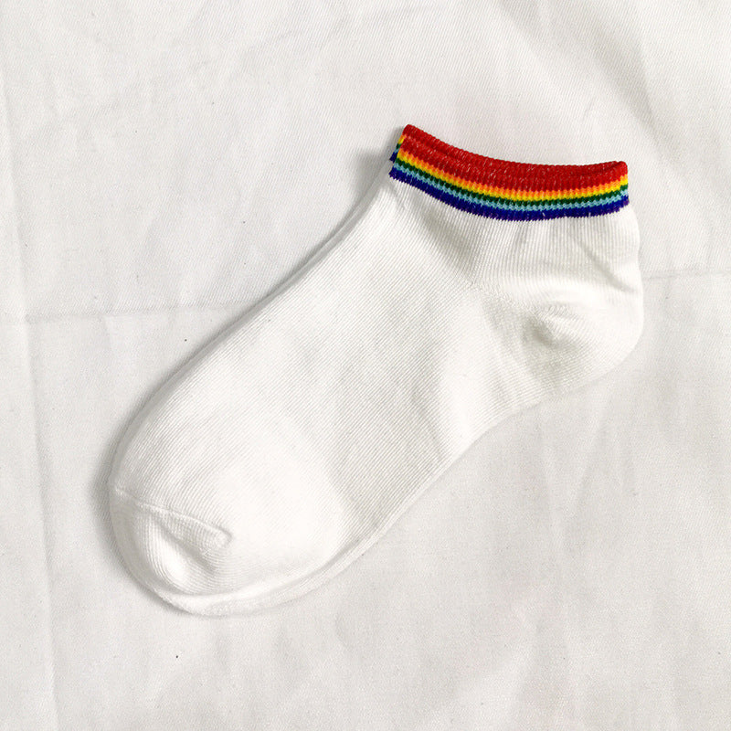 Rainbow Short Tube Low Top Socks