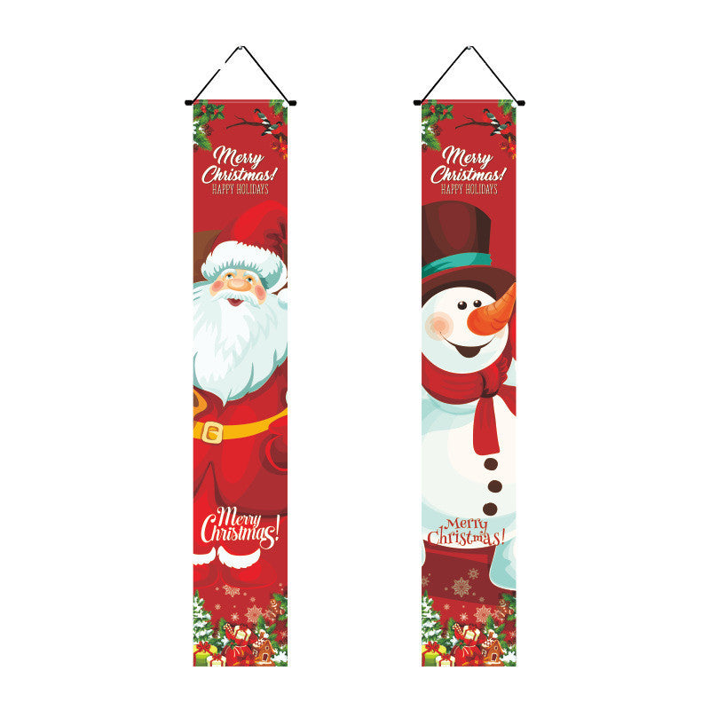 Christmas Couplet Curtain Flag