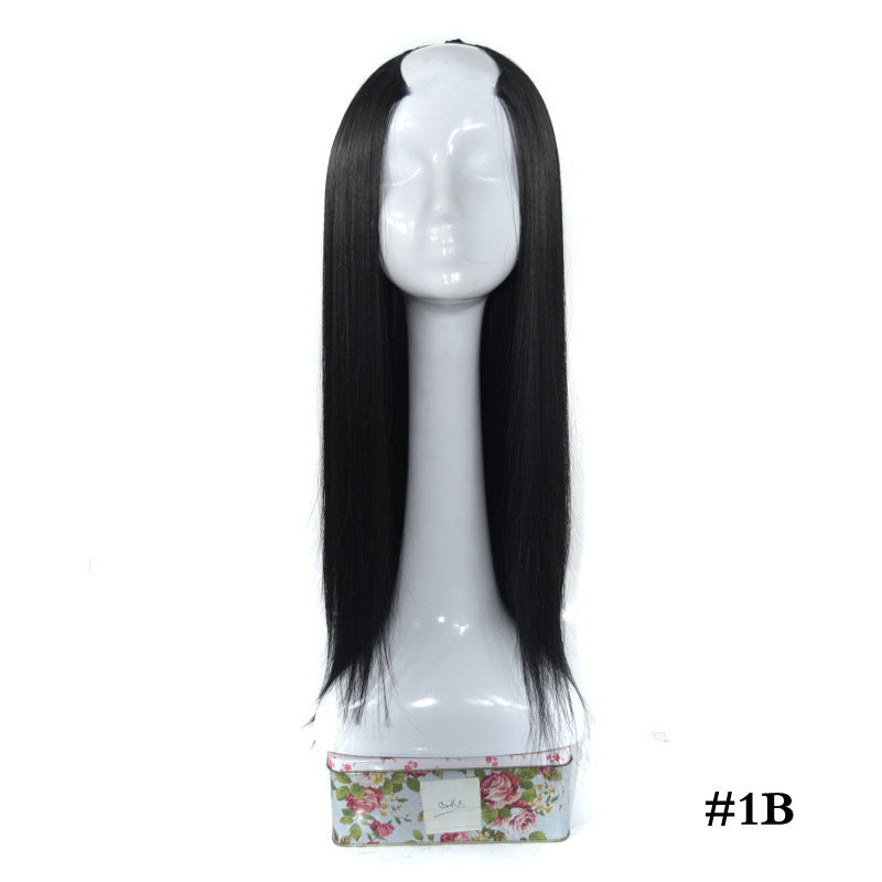 Long Straight Hair U-shaped Half Headgear