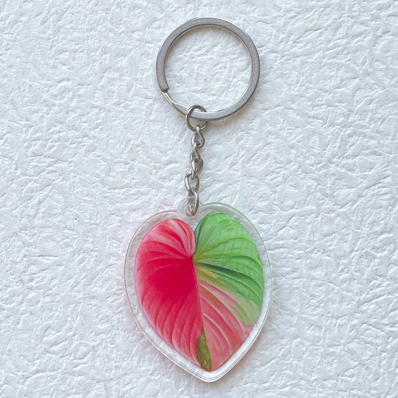 Acrylic Leaf  Keychain