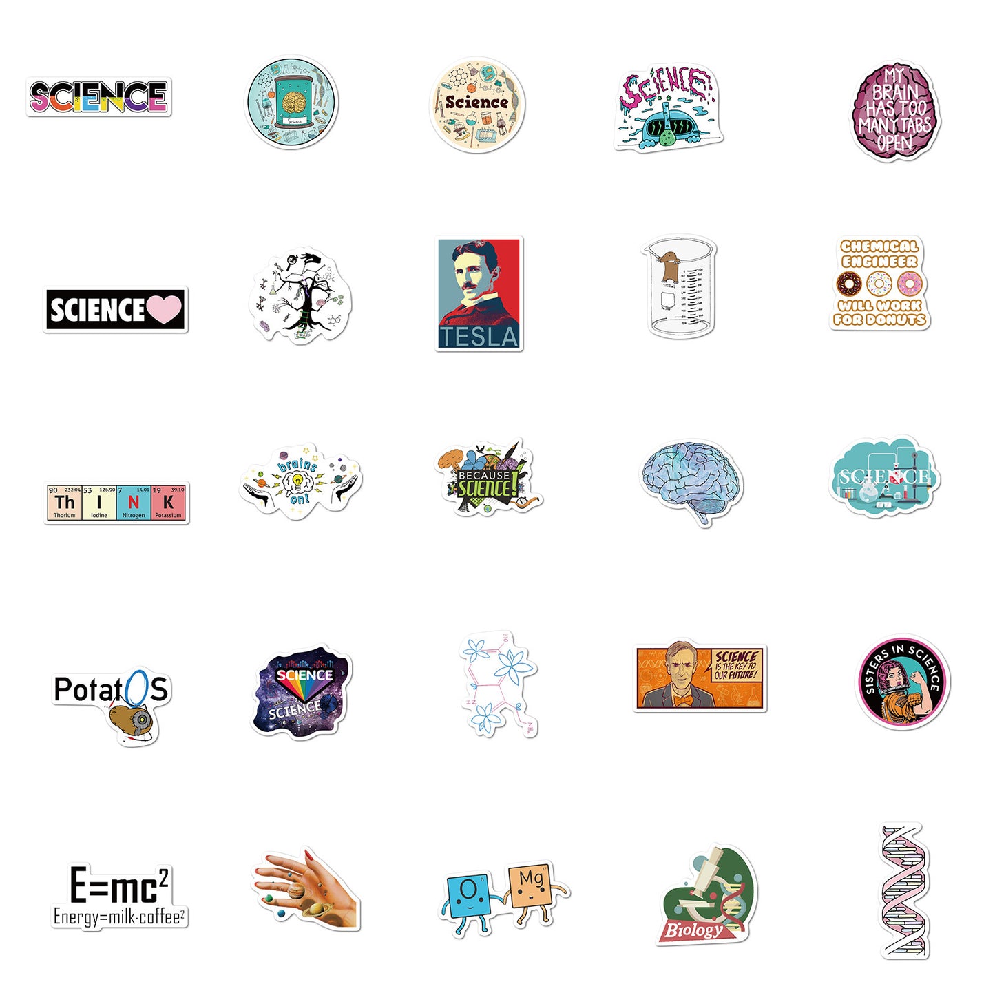 50 Laboratory Chemistry Stickers