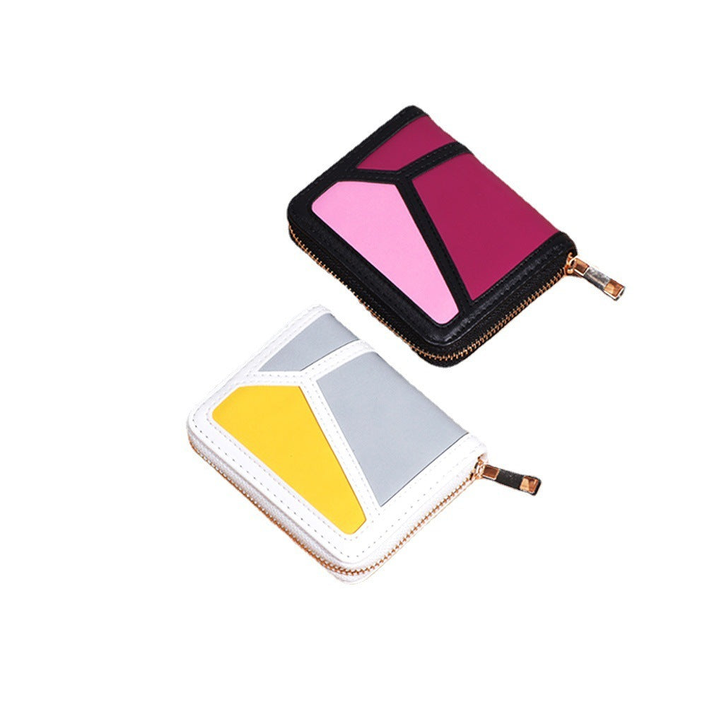 Color Contrast Patchwork Wallet