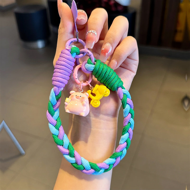 Woven Wrist Bracelet Keychain