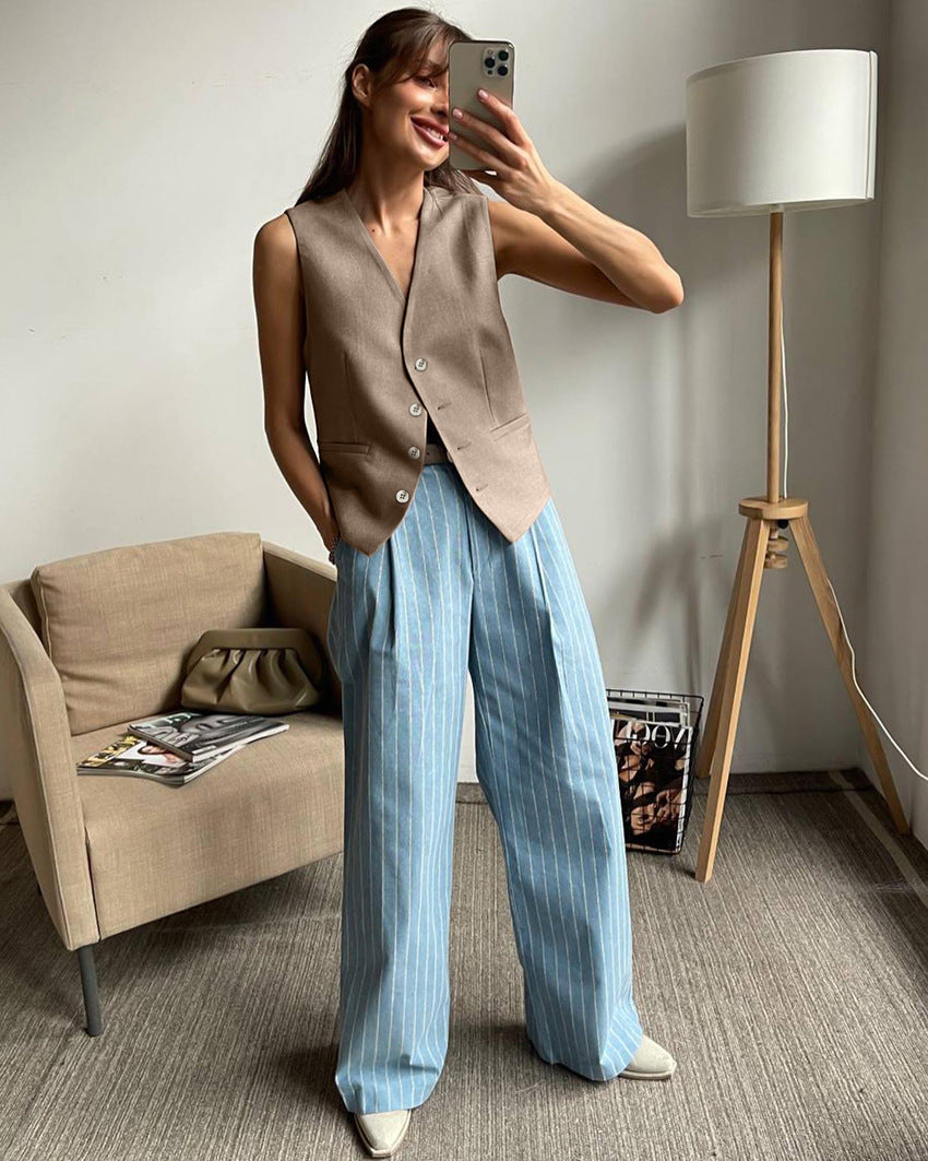 Summer Vest /Pants Suit