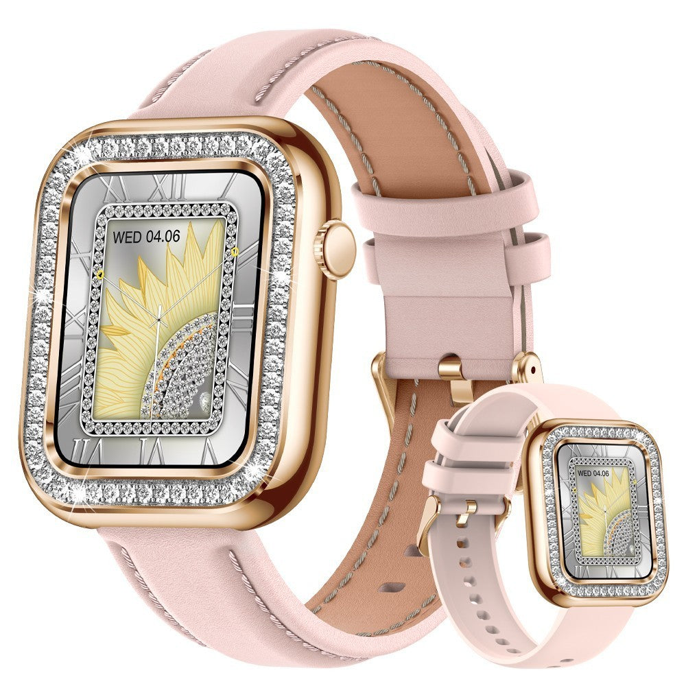 Square Diamond Waterproof Smart Watch