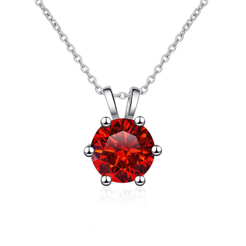 S925 Silver Pendant Diamond Necklace