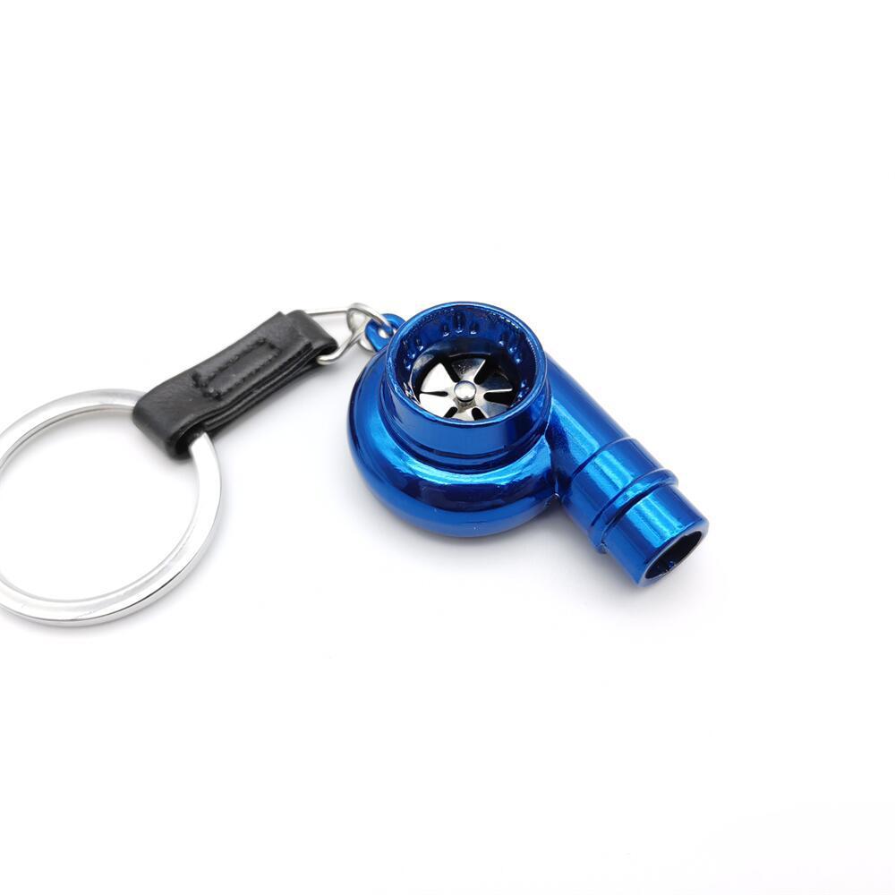 Car Turbo Whistle Alloy Metal Keychains