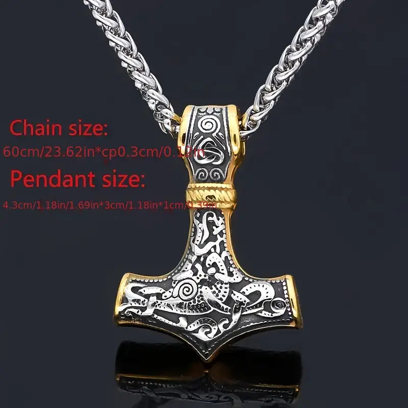 Thors Hammer Men's Pendant Necklace.