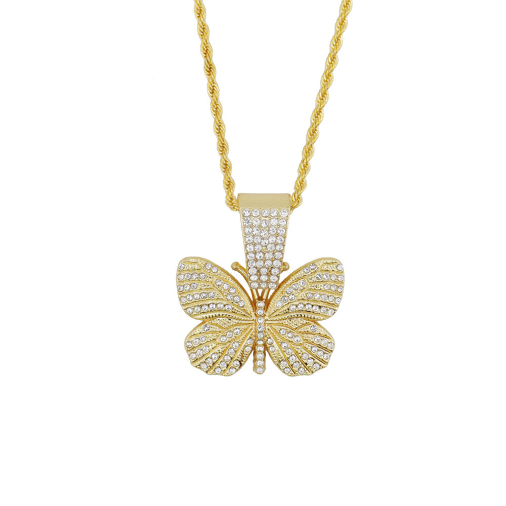 Diamond Butterfly Necklace