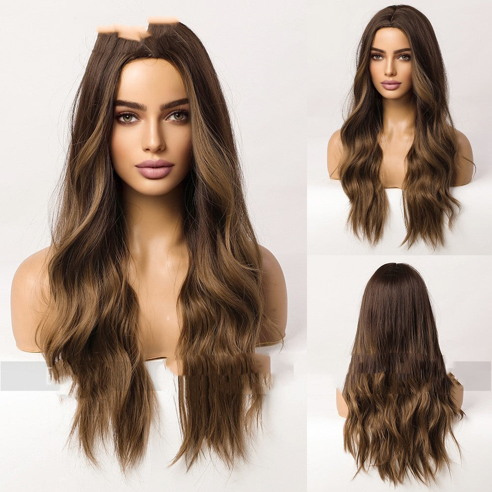 Medium Gradient Brown Highlight Wig