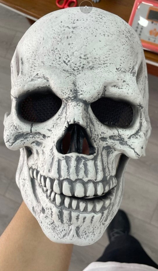 Full Head Skull Mask Helmet with Movable Jaw