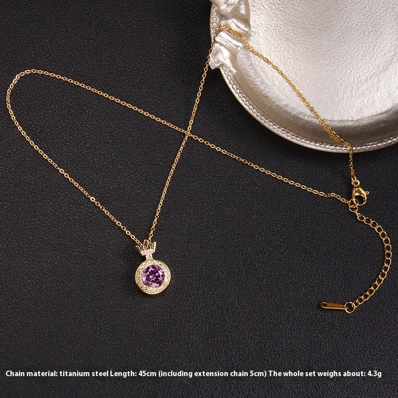 Purple Zircon Necklace