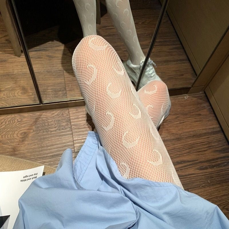 Hollow Lace Mesh Stockings