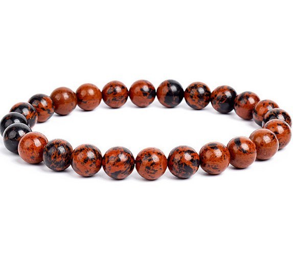 Unisex 8mm Agate Beads Bracelet