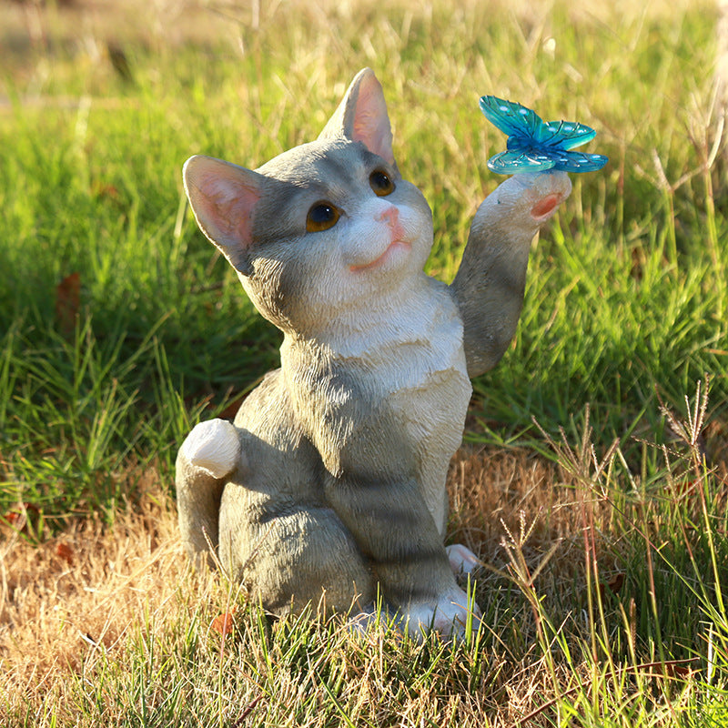 Cute Cat Sun Garden Ornaments