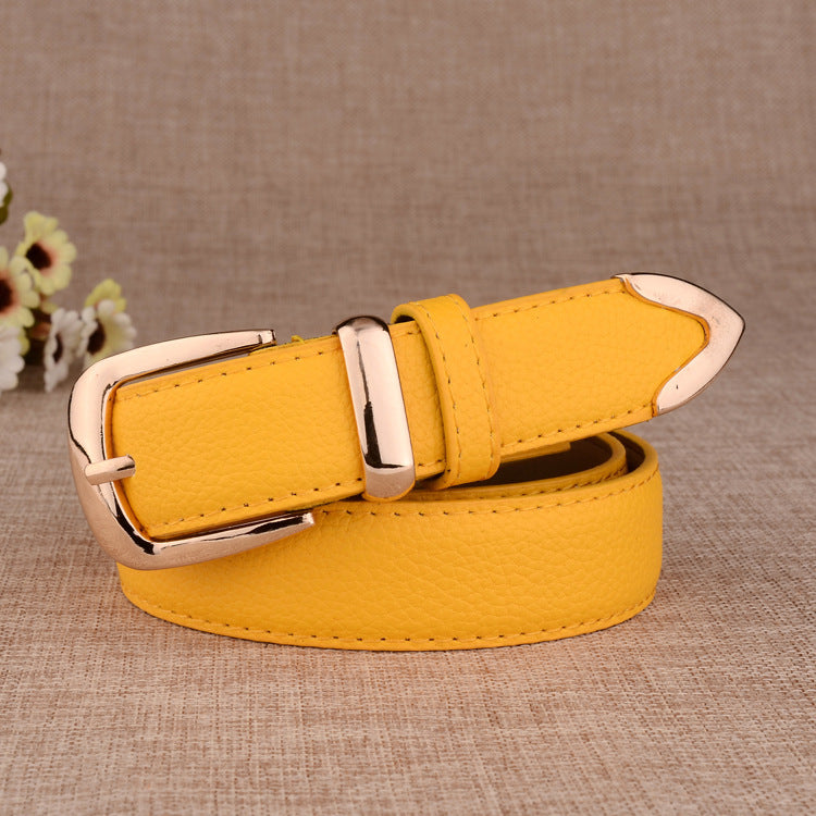 Casual Imitation Leather Belt