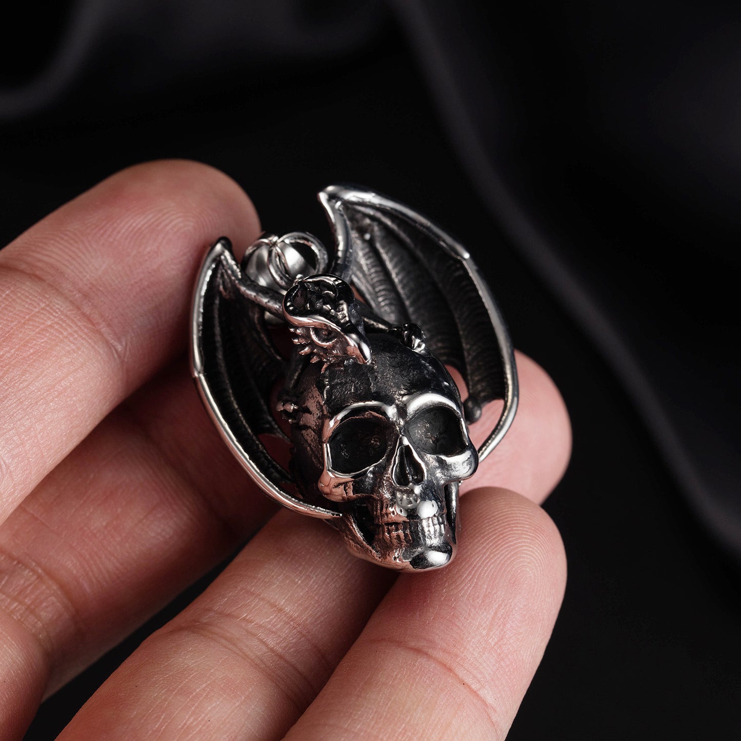 Dragon Skull Pendant Necklace