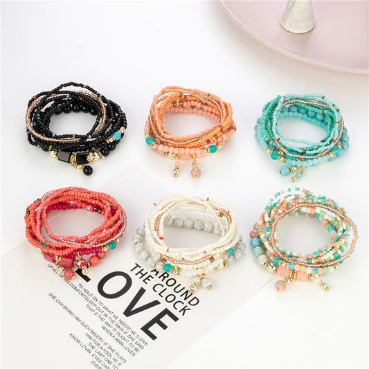 Creative Fashion Bohemian Multi-layered Bracelet Set