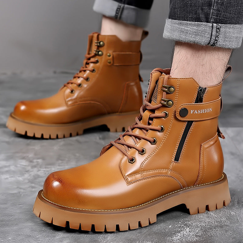 Men's Fashion Thick-soled High-top Boots