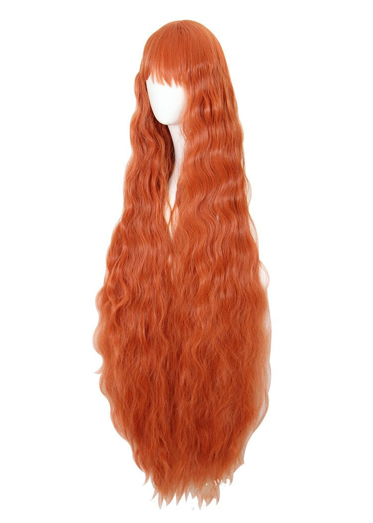 Orange 120cm Corn Scalding Cos Wig