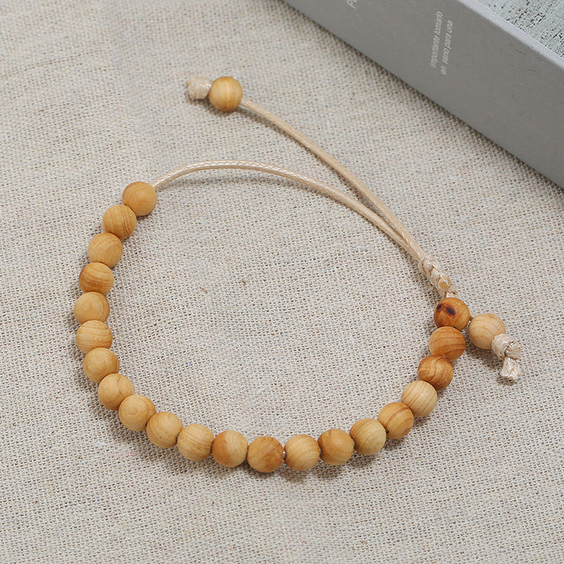 Wooden Bead Adjustable Bracelet