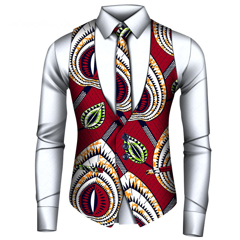 Men's Shirt Vest Tie Three-piece Set