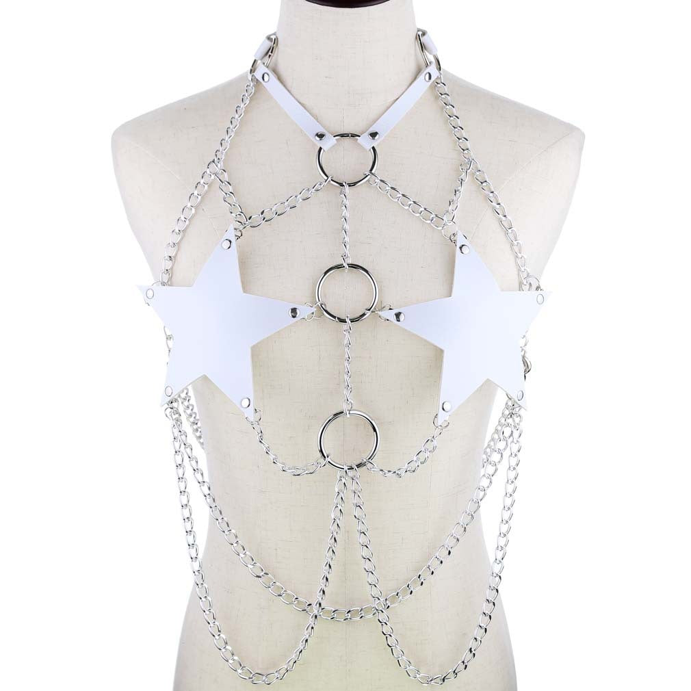 Leather Star Body Chain