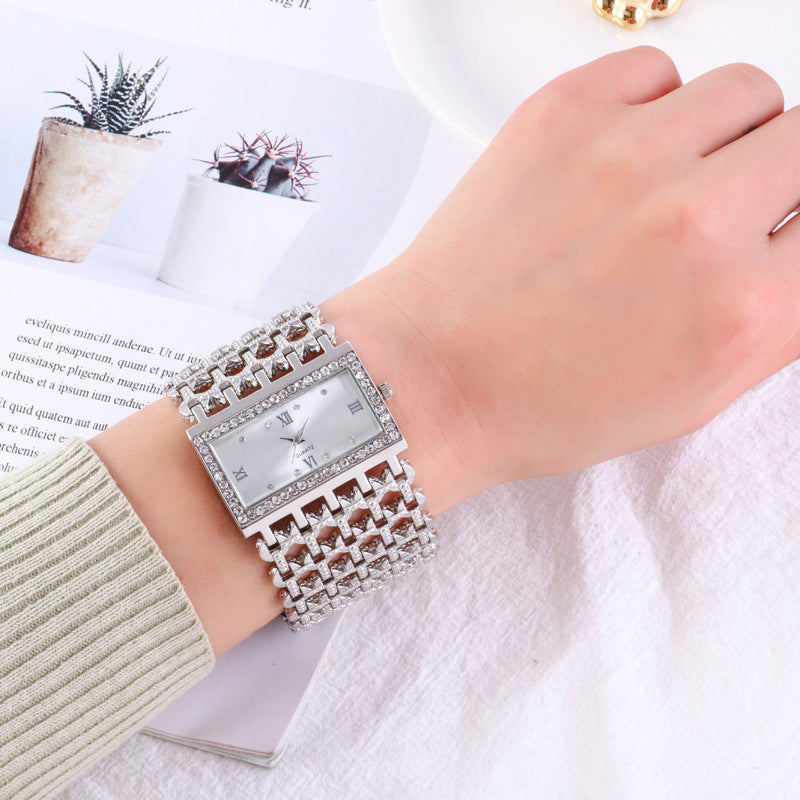 Steel Band Diamond Rhinestone Watch