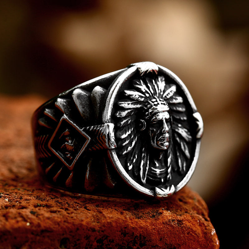 Men's Indian Stainless Steel Ring