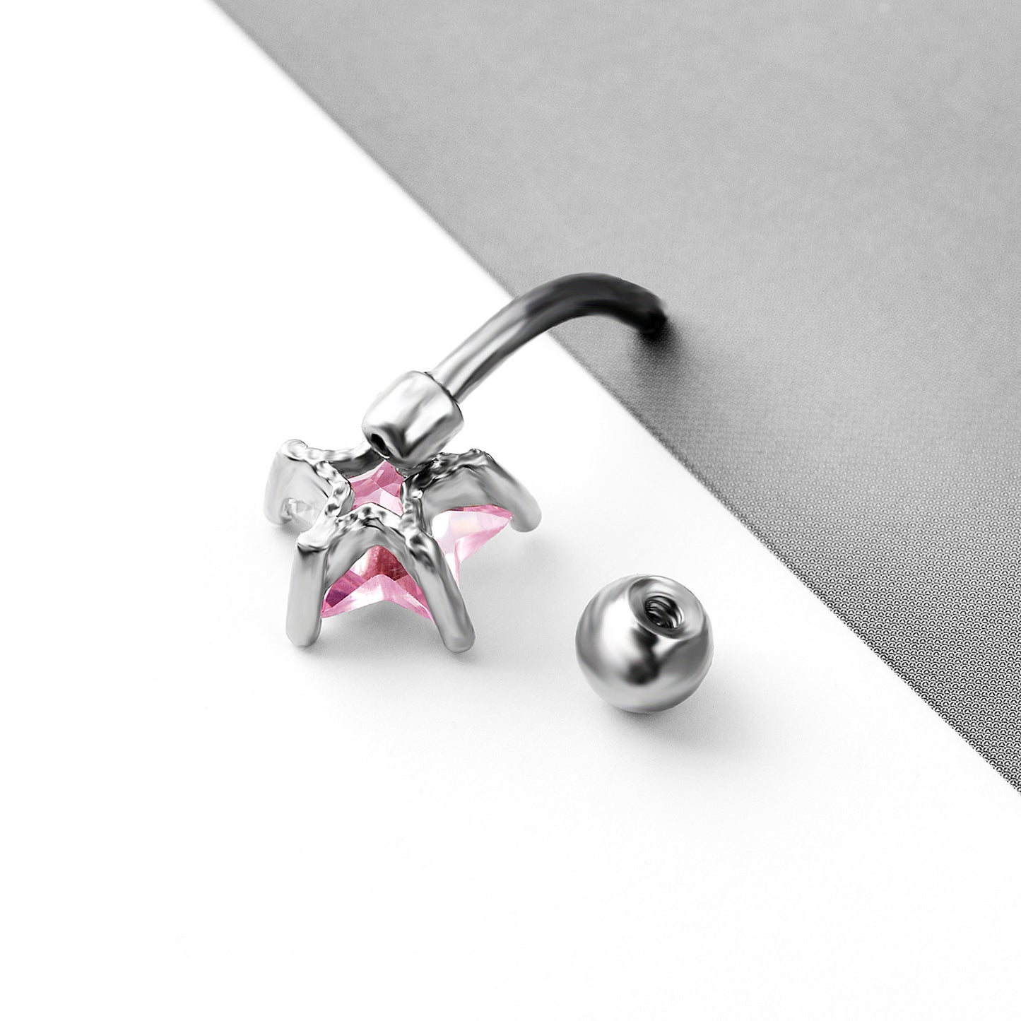 Stainless Steel Zircon Navel Jewelry