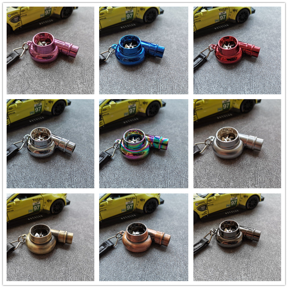 Car Turbo Whistle Alloy Metal Keychains