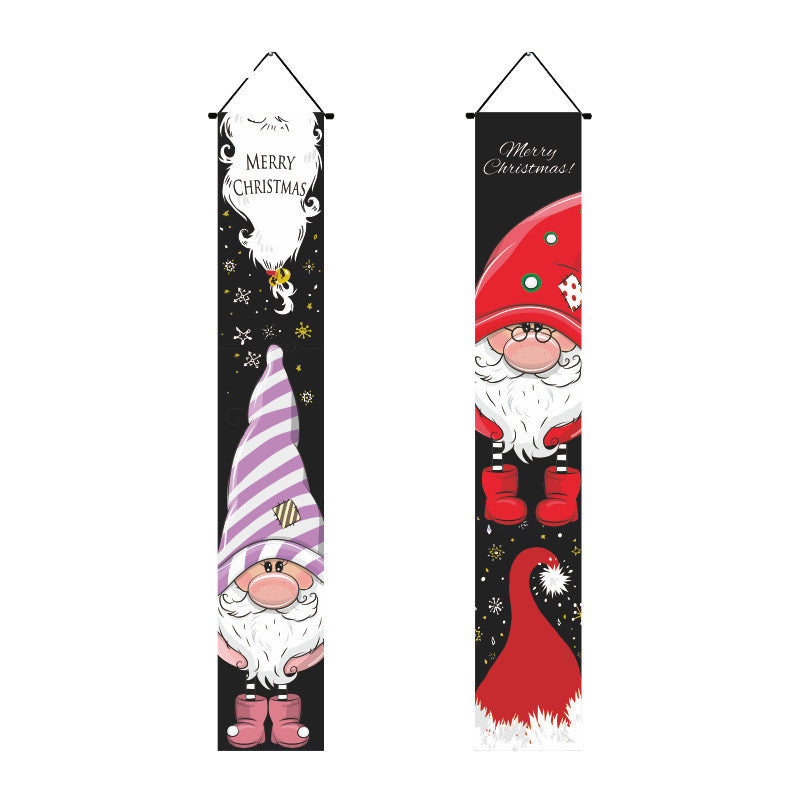 Christmas Couplet Curtain Flag