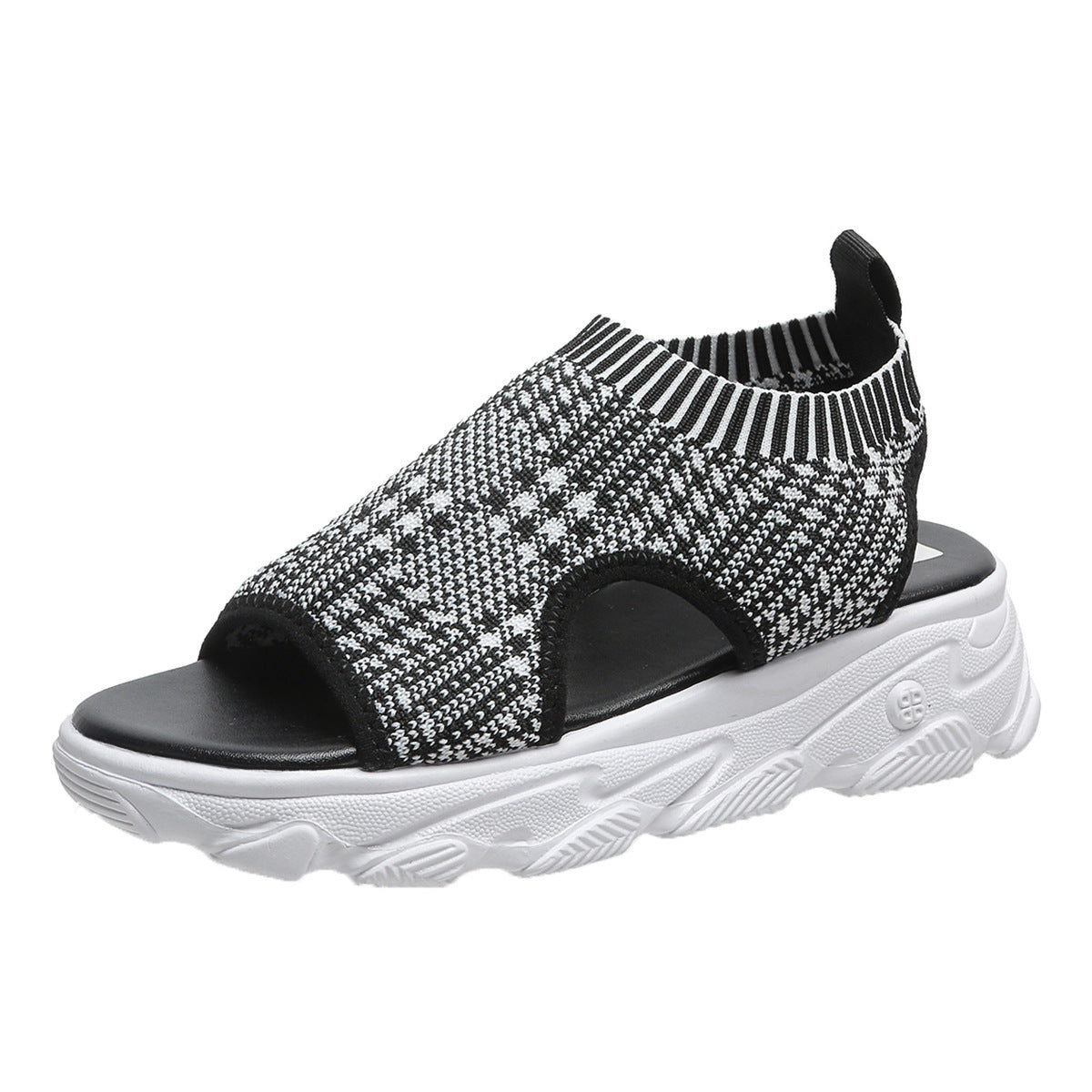 Summer Fashion Casual Woven Mid Heel Sports Platform Sandals