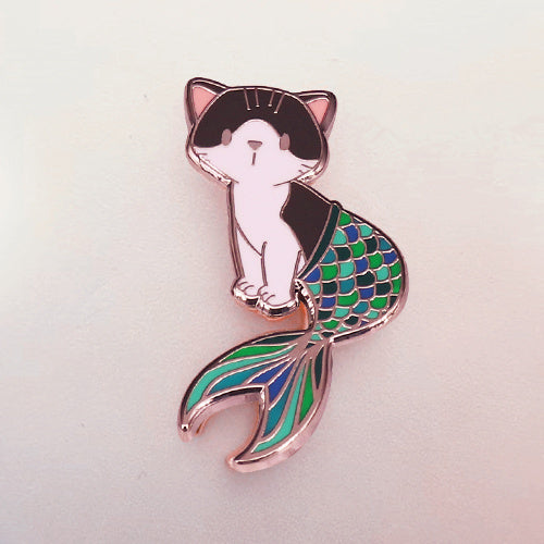 Cute Cartoon Mermaid Cat Pin