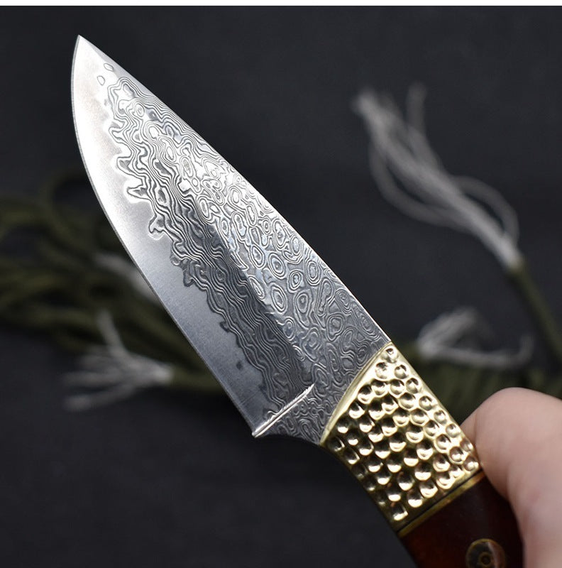 Damascus Steel Hardness Hunting Knife