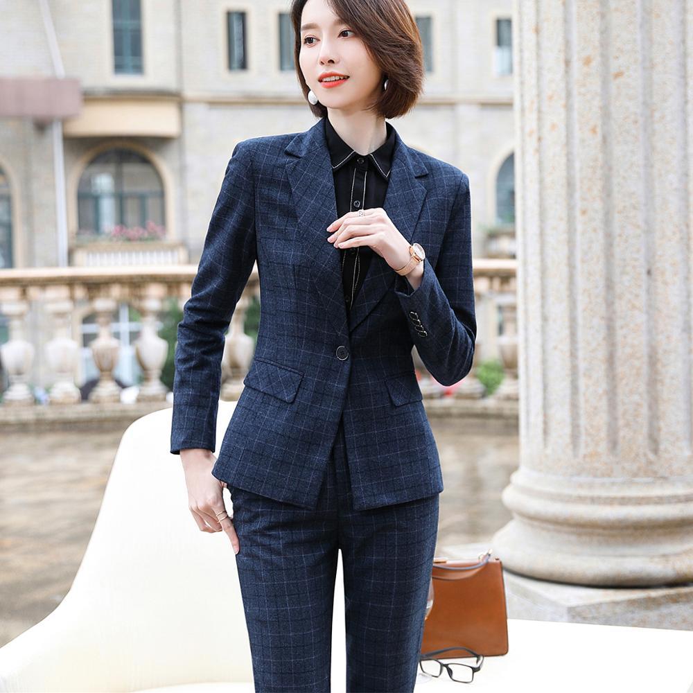 Women's Plaid Business Suit