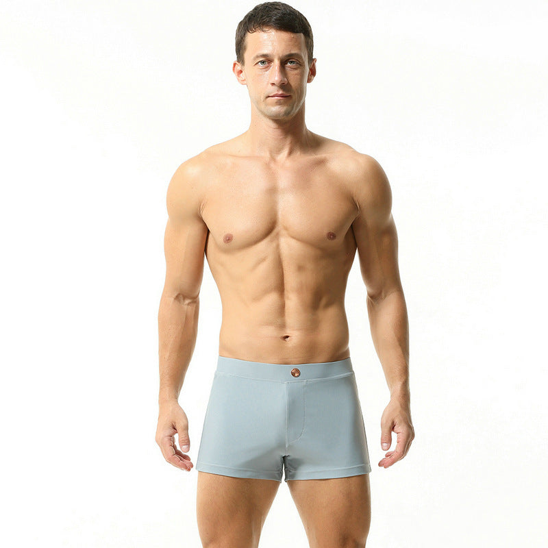 Men's Summer Metal Tether Nylon Swim Trunks